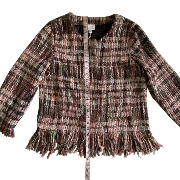 Anthropologie Fringe Academy Blazer Multi Tweed NWT S/M - Picture 14 of 16